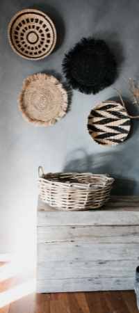 How do you decorate with large baskets